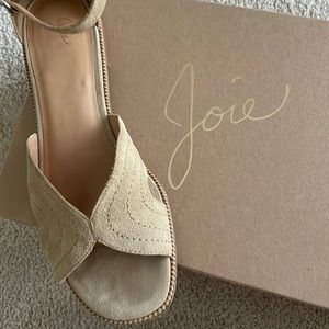 JOIE suede sandals/tan …ankle strap…8.5